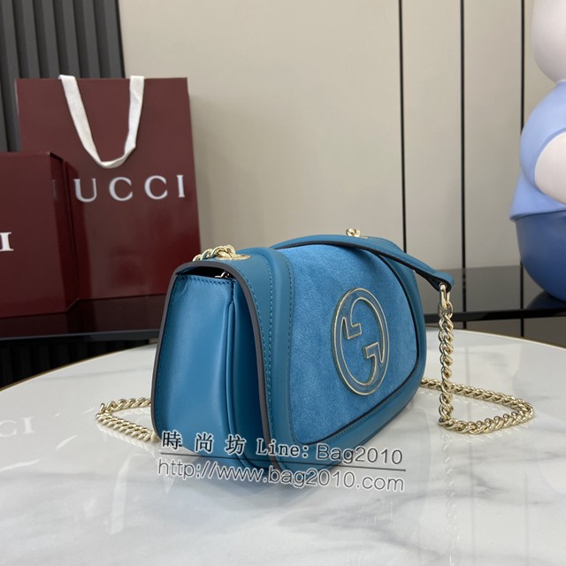 Gucci專櫃古馳最新款Blondie系列迷你肩背包磨砂原廠皮斜挎女包 jh2114型號：815711